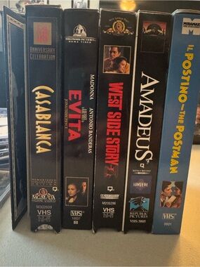 Classic Movie VHS Collection - Casablanca, Evita, West Side Story - Lot of 5